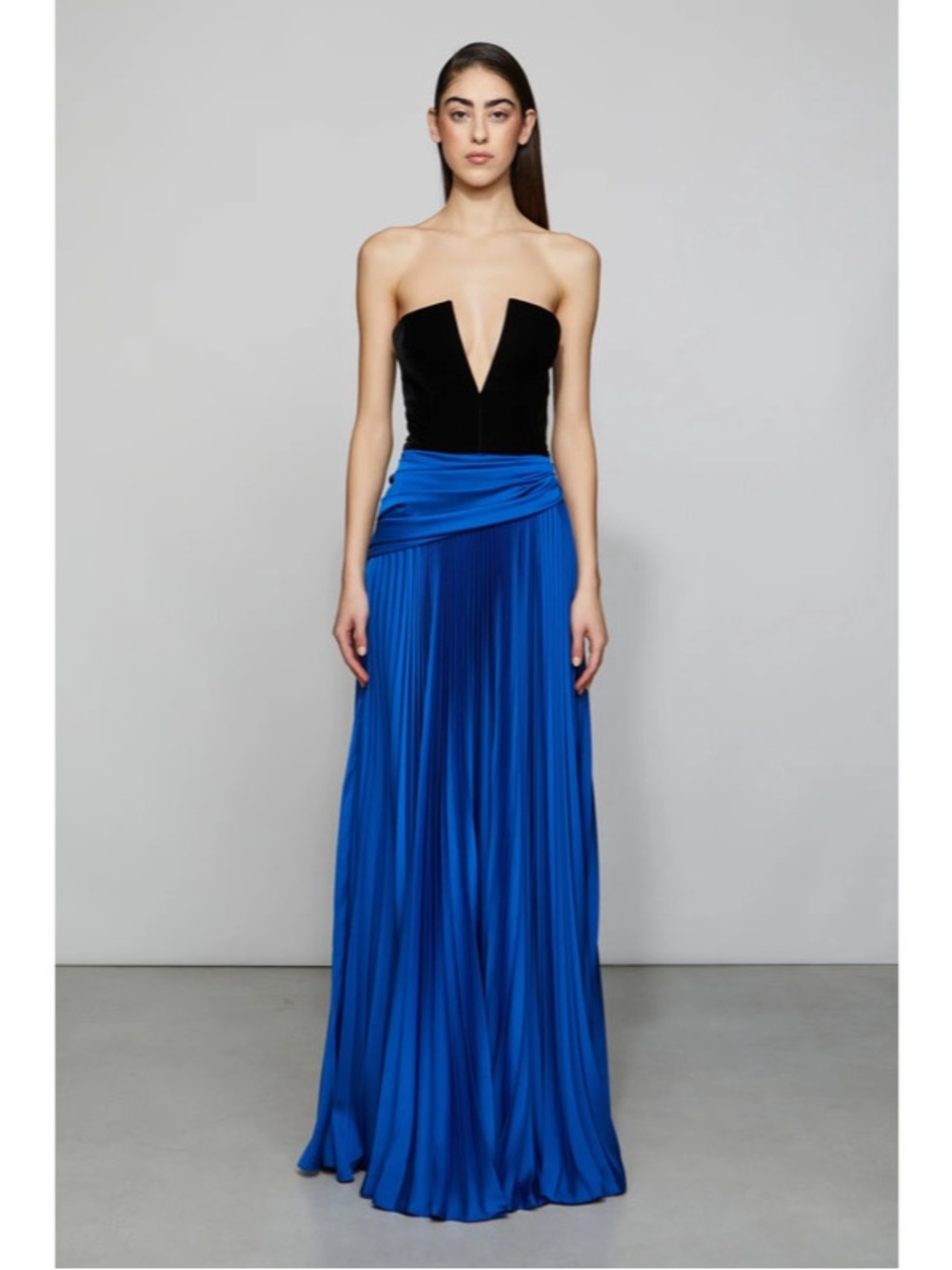 NWT Et Ochs Tabitha Gown in Sapphire & Black Sapphire & Black Womens Size 8